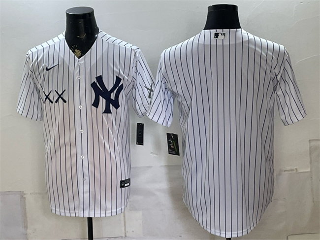 Men's New York Yankees x KAWS White Stadium Stitched Baseball Jersey Men's New York Yankees x KAWS White Stadium Stitched Baseball Jersey